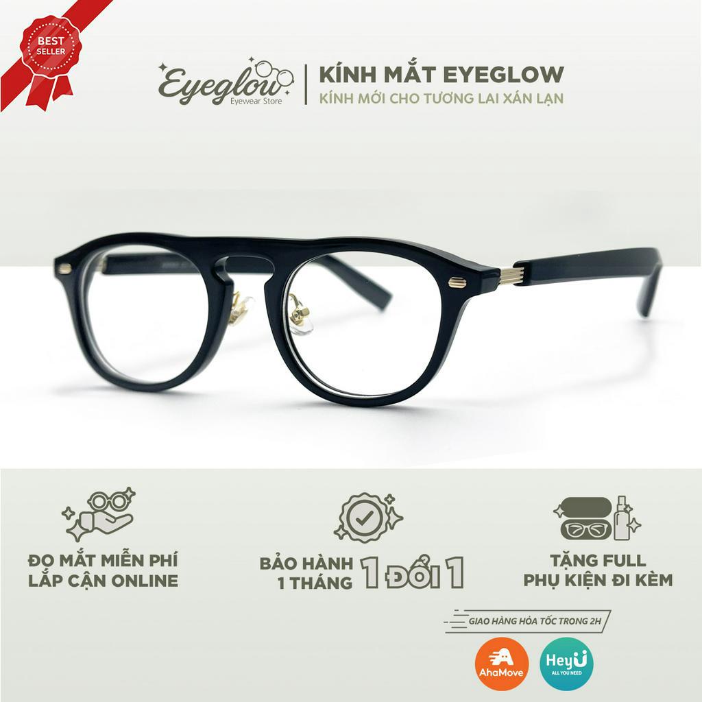 Gọng kính thời trang nam nữ Eyeglow thiết kế cá tính phù hợp mọi gương mặt tròng kính chống ánh sáng xanh EG9065