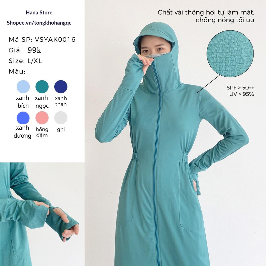 Áo Chống Nắng Dáng Dài Nữ - BaoBao.Clothing [FREESHIP] - Jacket form rộng tránh gió bụi, màu sắc trẻ trung Ulzzang Đẹp