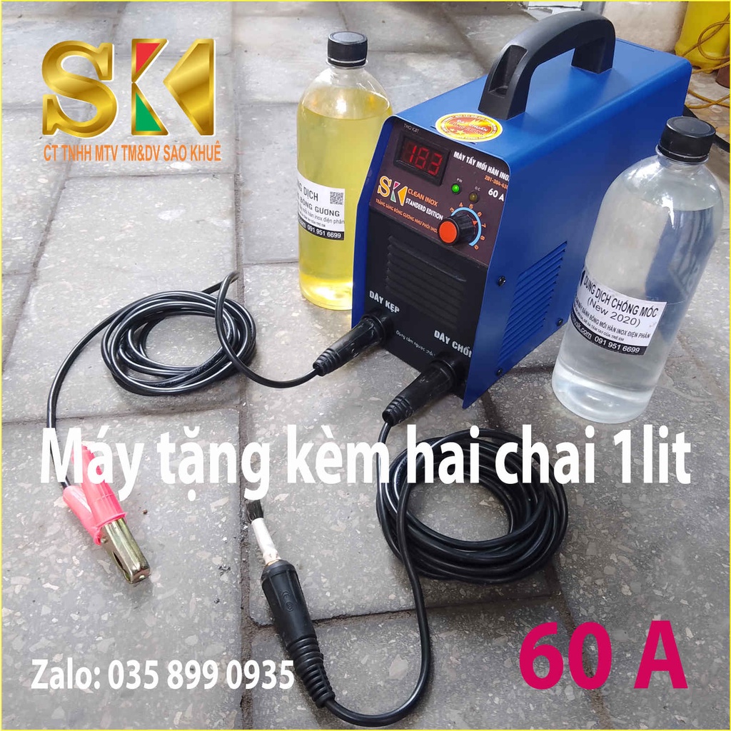 Máy tẩy bóng mối hàn inox cường độ 60A