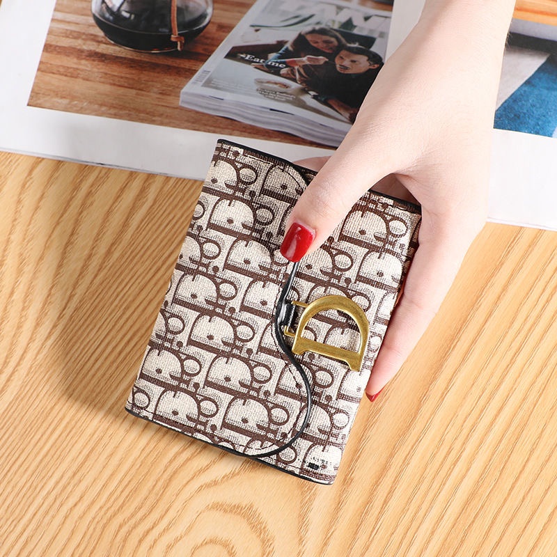 Dior | Ví Ngắn Đựng Tiền Xu Thiết Kế Mới Thời Trang Theo Phong Cách Âu Mỹ | Ví Ngắn Đựng Thẻ Chống Trầy Chống Mòn Thời Trang Cho Nữ
