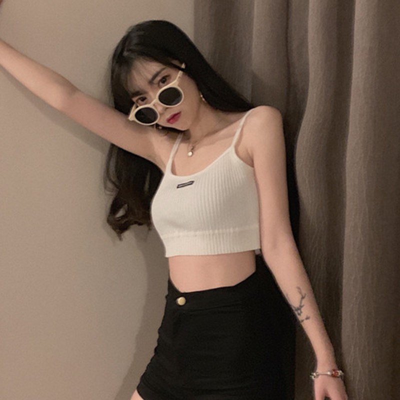 Áo hai dây dệt kim thời trang trẻ trung quyến rũ cho nữ