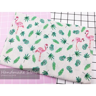 Vải canvas - Hạc hồng