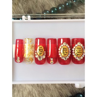 Nail Box Móng úp thíêt kế mẫu đá kết hợp decal