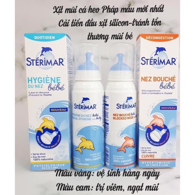 Xịt Muối Biển Cá Heo Sterimar Nội Địa Pháp
