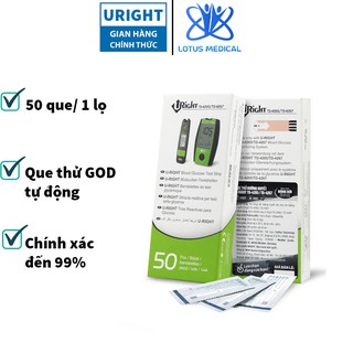 Hộp 25 que thử đường huyết uright td 4265 / 4267 - que thử tiểu đường uright td 4265 / 4267