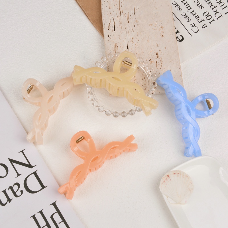 Korean Women Hair Clip Girls Pearl Hairpins Hair Crab Claw Hair Clamps Barrettes Cross Hair Claw Fashion Hair Accessories