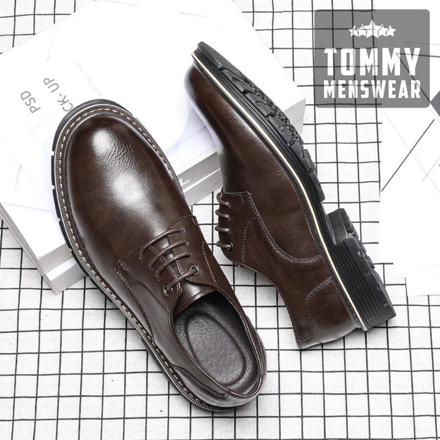 Giày Đốc Nam - TẶNG TẤT - Giày Tây Nam Cổ Ngắn Thời Thượng GNK21