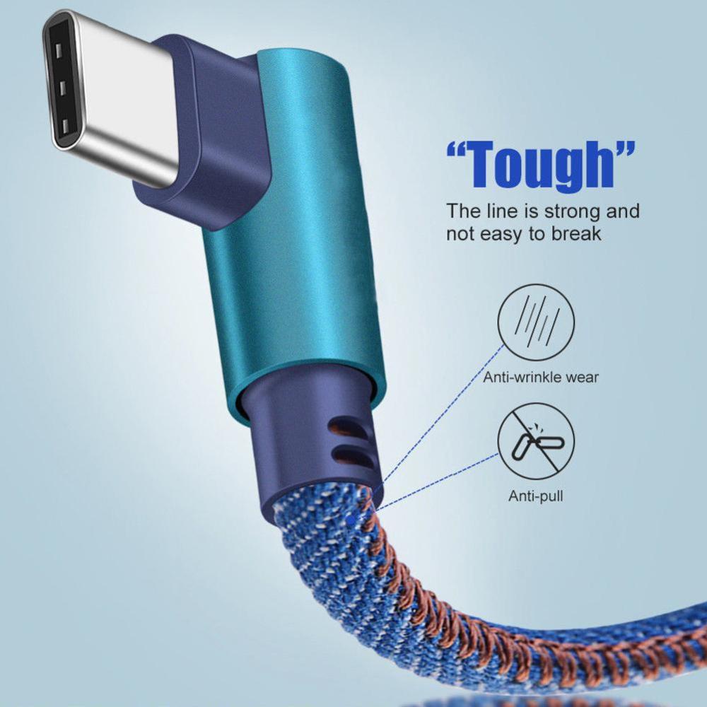 Dây Cáp Sạc Nhanh DIGIFOUNDER C 90 Độ Cổng USB C 3.1 C9L1