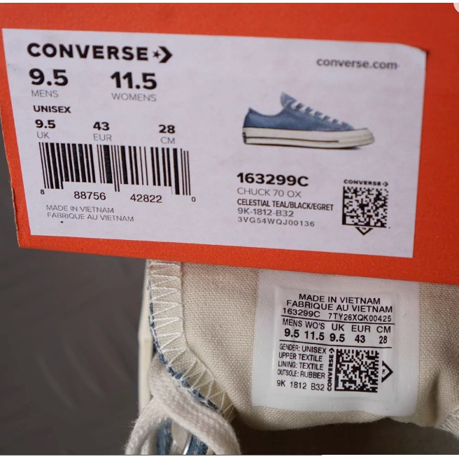 Giầy Converse 70s jean chính hãng mới 100% full box