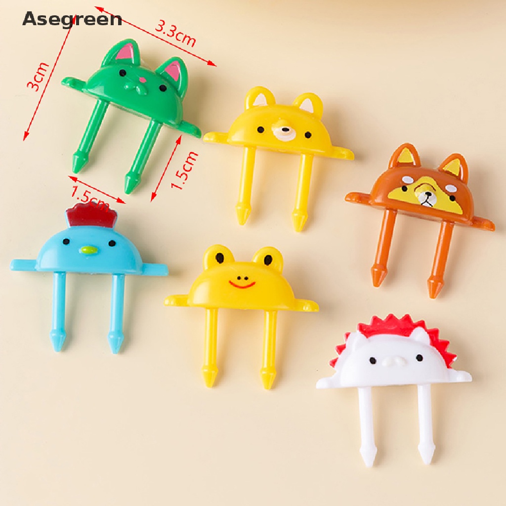 [Asegreen] Nĩa Ăn Trái Cây Hình Động Vật Hoạt Hình mini Dễ Thương