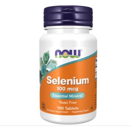 Viên Uống Now Selenium 100mcg Tăng Cường Hệ Miễn Dịch, Chống Oxy Hóa