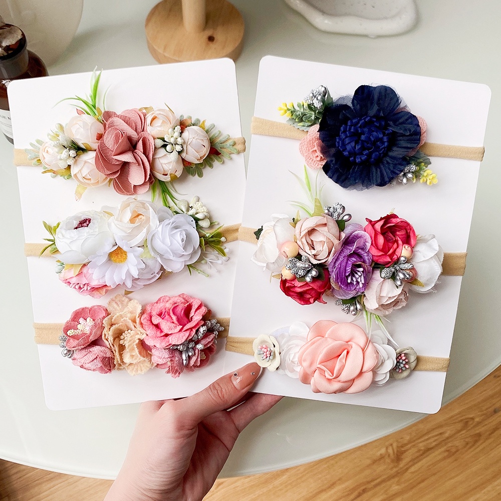 Set 3/4 băng đô KIDSBOWS đính hoa dễ thương xinh xắn cho bé