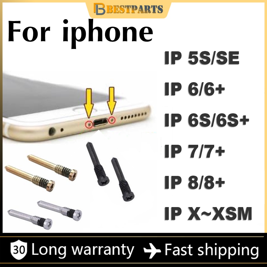 Ốc đuôi, đáy, đít cho iphone 5s Se 6 6s 7 Plus 8 X Xs max XR 11 pro max 12 13 14