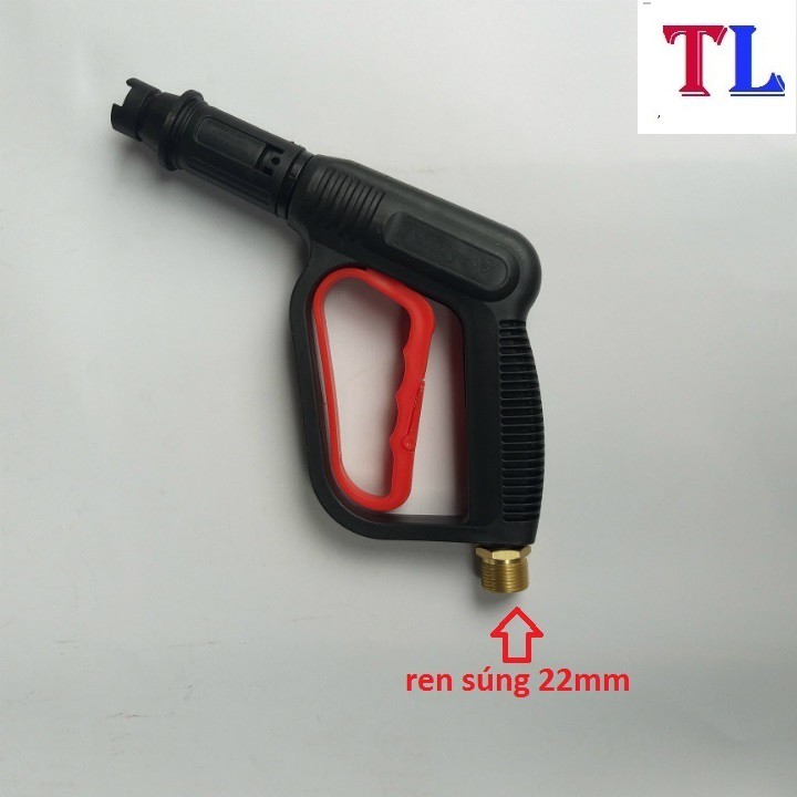 Súng rửa xe - Súng phun xịt rửa xe áp lực cao Ren 22mm