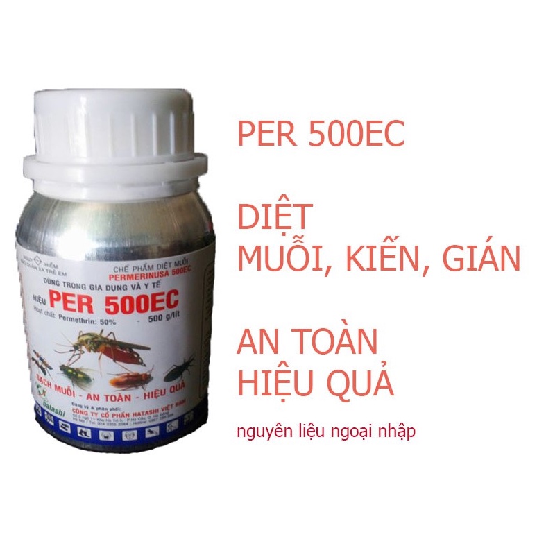 Thuốc xịt muỗi y tế Per 500ec 100ml diệt muỗi kiến gián nguyên liệu nhập khẩu chai nhôm