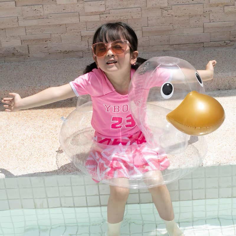 Phao Bơi Vịt Trong Suốt Mỏ Vàng Cho bé Từ 6 Tháng-4 Tuổi