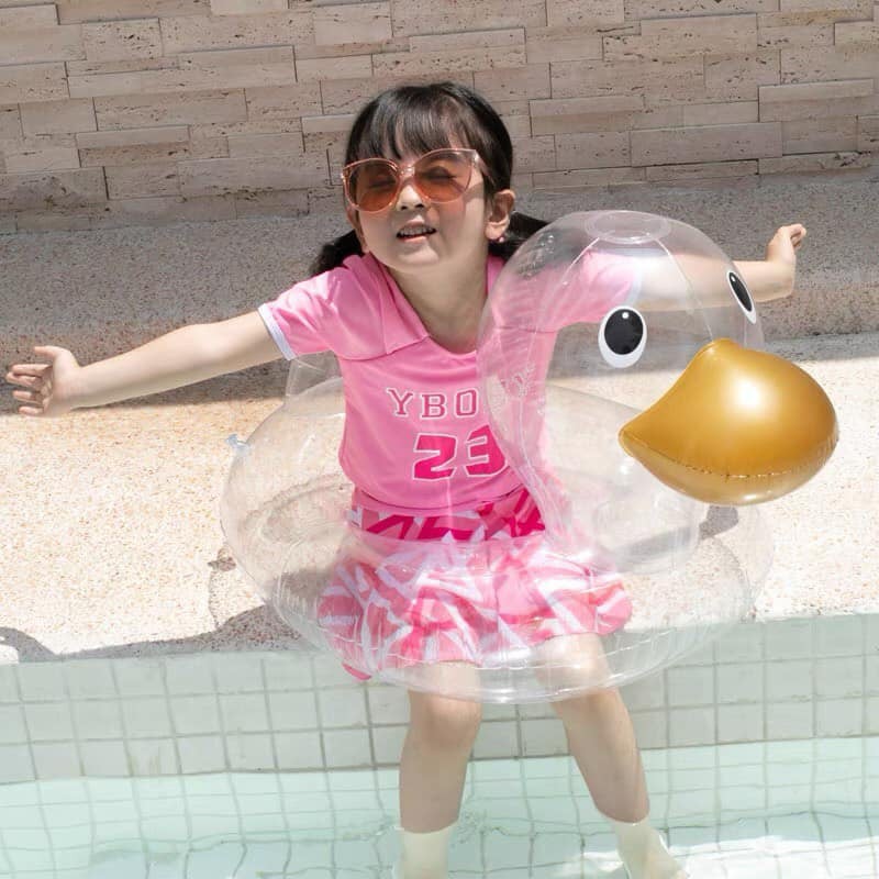 Phao Bơi Vịt Trong Suốt Mỏ Vàng Cho bé Từ 6 Tháng-4 Tuổi