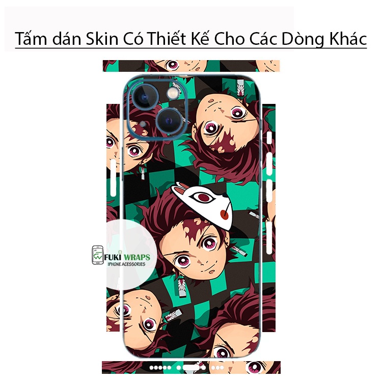 Tấm dán Skin Mặt Sau Anime FULL VIỀN Dành Cho 13 Pro Max ,12 Pro Max ,11 Pro Max ,X , XS, XR ,XS MAX - FukiShop
