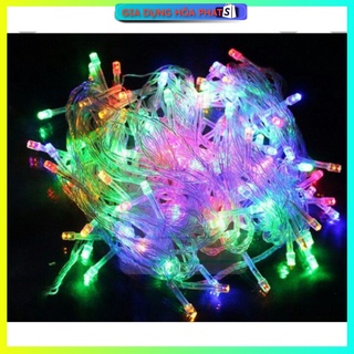 Đèn led trang trí - Đèn noel - Đèn nháy đèn trang trí- Dây đèn nháy nhiều màu -  không chớp 8m 50 bóng led ,chớp 5m