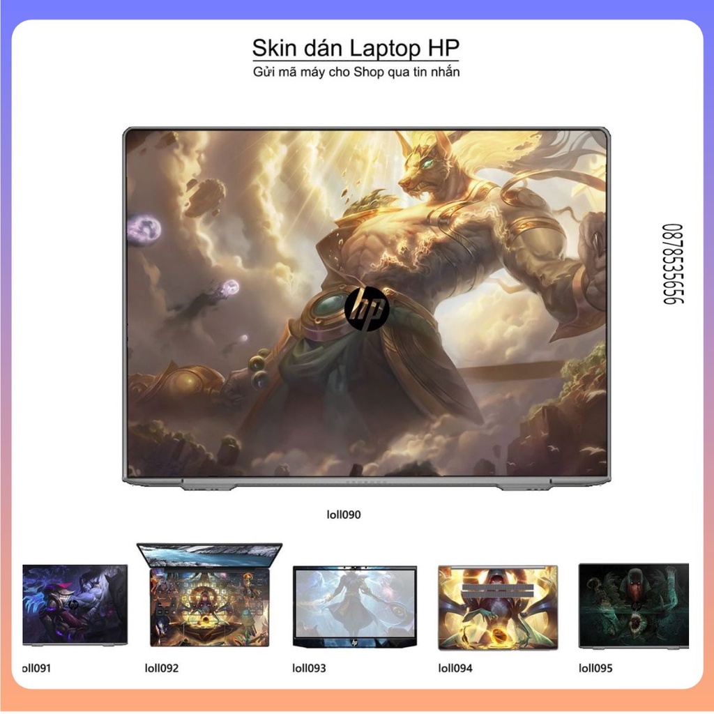 Miếng Skin dán cho Laptop HP in hình Liên Minh Huyền Thoại bộ 13 siêu hot(inbox mã máy cho Shop)
