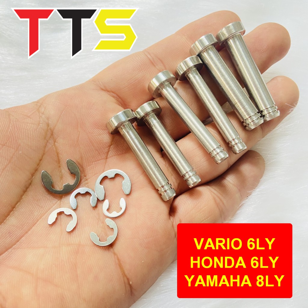 Bộ 2 ốc cốt xỏ gác chân SALAYA mẫu V2 chất liệu inox lắp cho xe HONDA, YAMAHA, VARIO