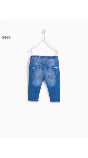 Quần bé trai & gái xanh lưng chun zara