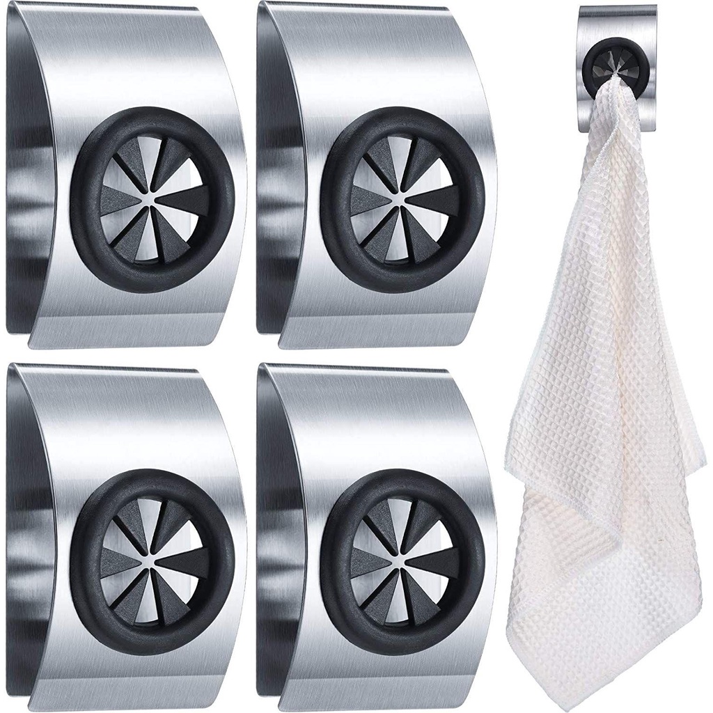 Giá Đỡ Treo Khăn Bằng Thép Không Gỉ Tự Dính Không Khoan Tiện Dụng Cho Nhà Bếp