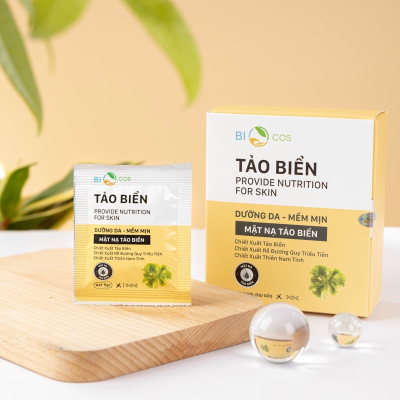 MẶT NẠ CẤY TRẮNG DA MẶT TẢO BIỂN TƯƠI