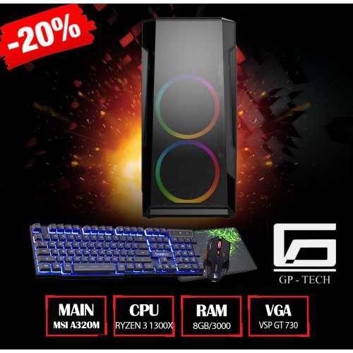 PC Gaming A520 Asus / Ryzen 3 1300x / M2 128GB / GT730 | BigBuy360 - bigbuy360.vn