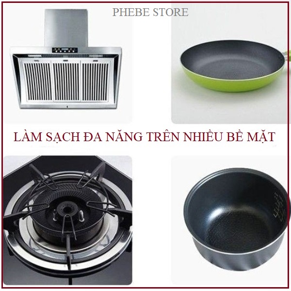 Cọ chùi rửa vệ sinh xoong nồi chén bát bếp đa năng thông minh tay cầm xỏ ngón không đau tay không làm rơi xỉ