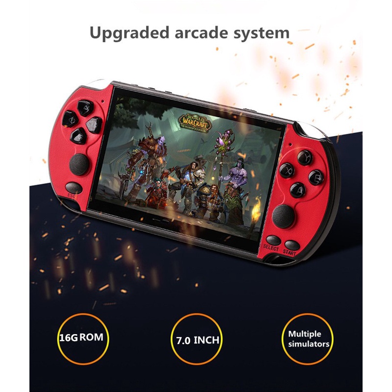 Máy Chơi Game X12 Plus - Pro Max -Màn Hình Full HD - 7.1 Inch- Tích Hợp 20.000 Trò - Xem Phim,Nghe Nhạc - Có Sẵn Thẻ Nhớ | BigBuy360 - bigbuy360.vn