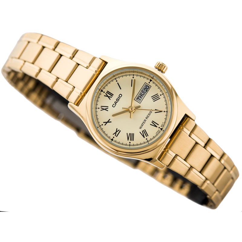 Đồng Hồ Nữ Casio LTP-V006G-9BUDF Chính Hãng - Dây Mạ Vàng