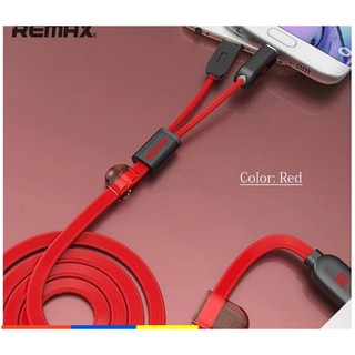 Dây cáp sạc 2in1 Lightning & Micro USB Remax Same Time