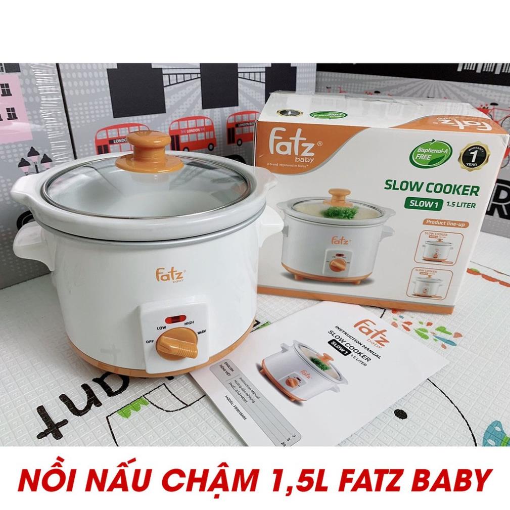 [CHÍNH HÃNG] Nồi nấu chậm 1,5 lít Fatz Baby SLOW 1 FB9015MH (BH 24 tháng)