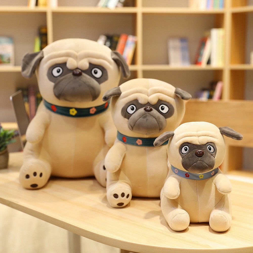 Chó Pug Nhăn Nhồi Bông 25cm - 30cm Dễ Thương Mềm Mịn Qùa Tặng Cao Cấp Gấu Bông City