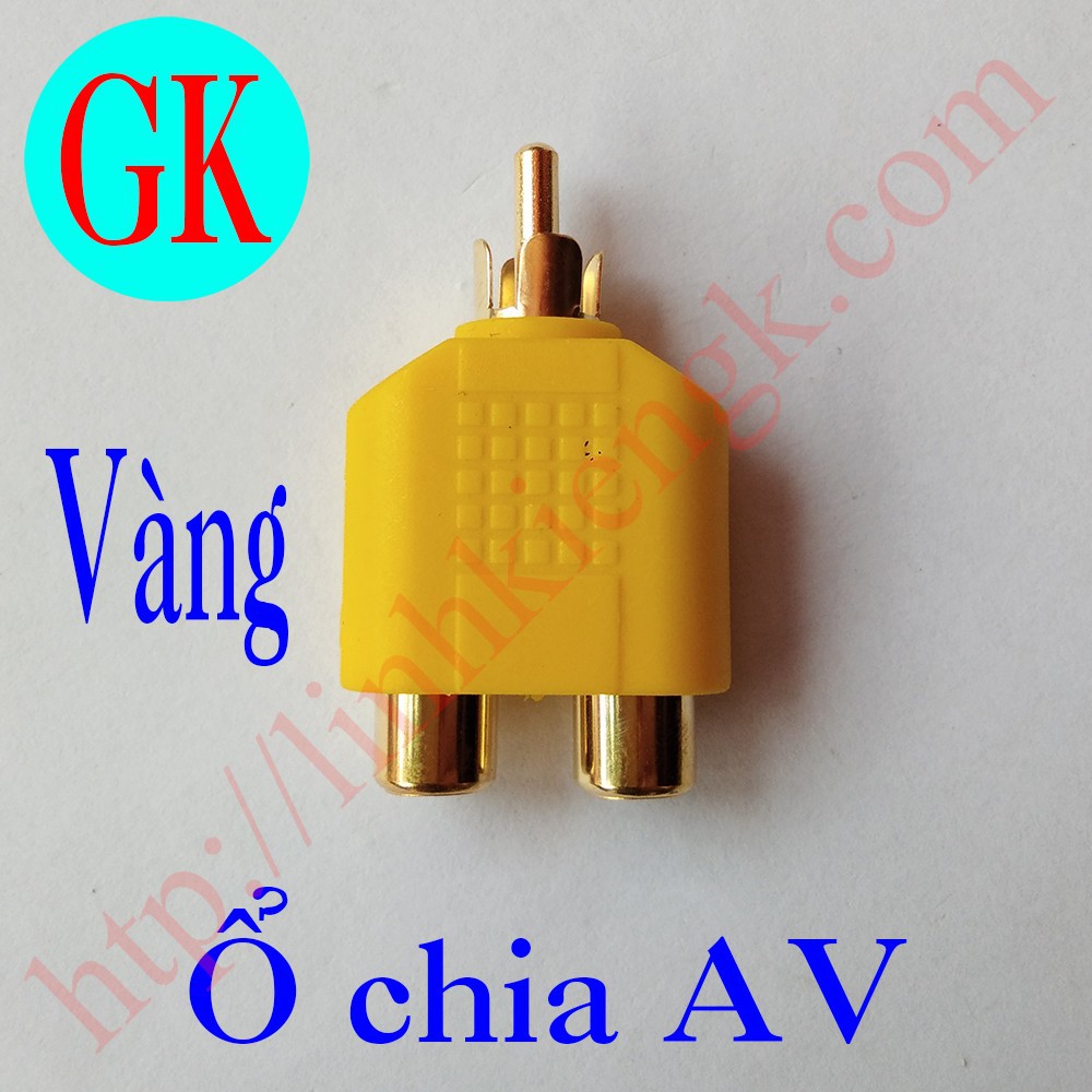 Rắc chia AV màu vàng từ 1 ra 2