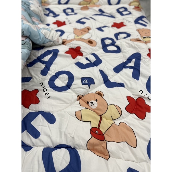 Set Chăn Phao 5 món Poly cotton Dio Xanh 2022