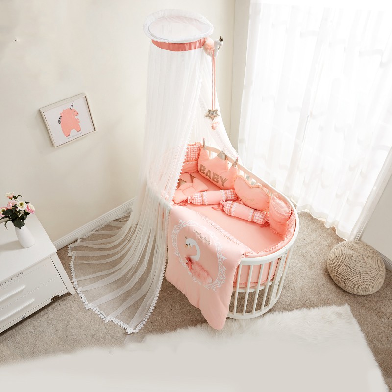 Quây Cũi Cotton Cho Bé Sử Dụng Cho Nhiều Loại Cũi Có Màn hoặc Không Màn