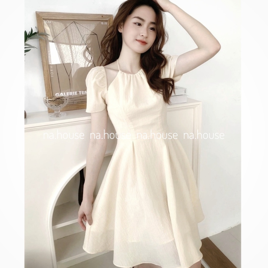 ĐẦM XÒE CỔ YẾM XINH XẮN NAHOUSE VÁY TRỄ VAI ĐI CHƠI ĐI TIỆC THIẾT KẾ HAI LỚP SANG TRỌNG | BigBuy360 - bigbuy360.vn