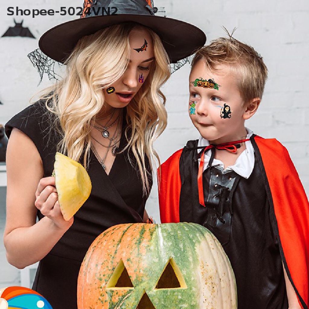 Set 12 Hình Xăm Dán Halloween Cho Bé