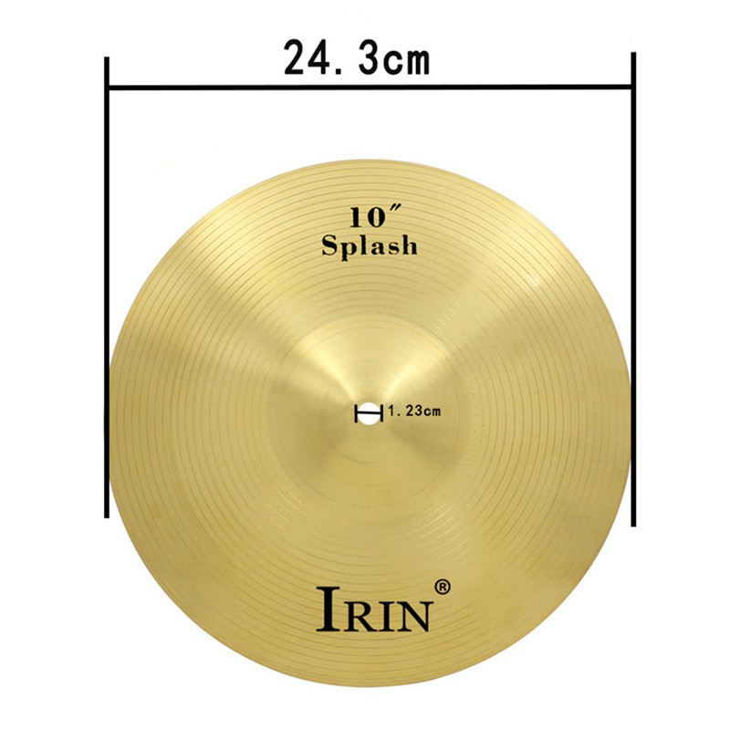 IRIN Copper Crash Drum Set Durable Brass Alloy Cymbal For Percussion Instruments Players Beginners 1