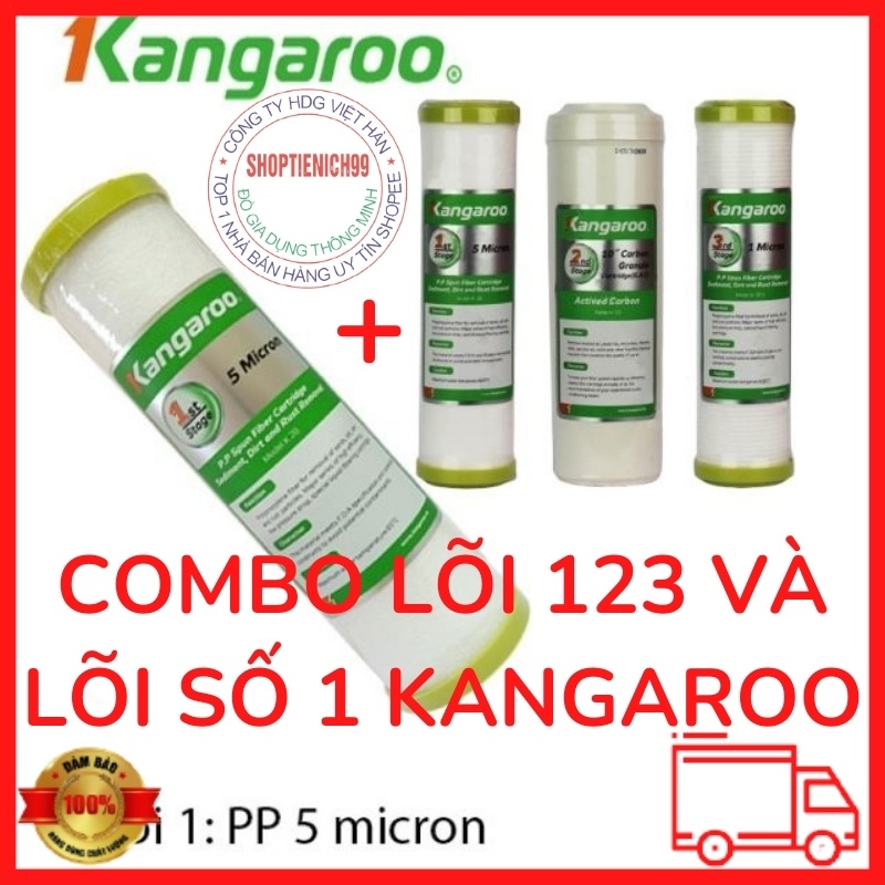 Bộ 3 Lõi Lọc Kangaroo 123 Và 1 Lõi Số 1 Chính Hãng Giá Rẻ .