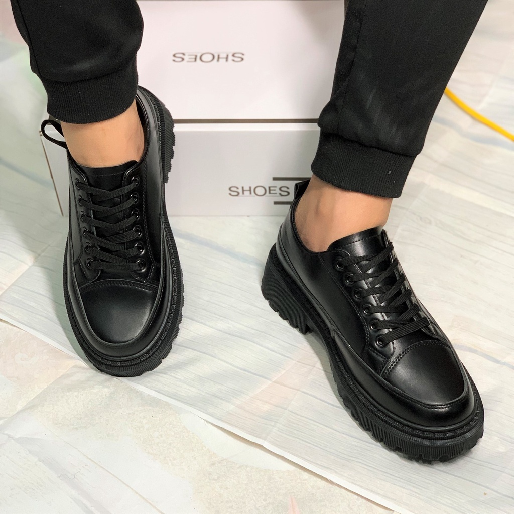 (video) Giày Bốt Dr martens da nappa dây buộc thấp cổ tăng chiều cao 6cm XP25