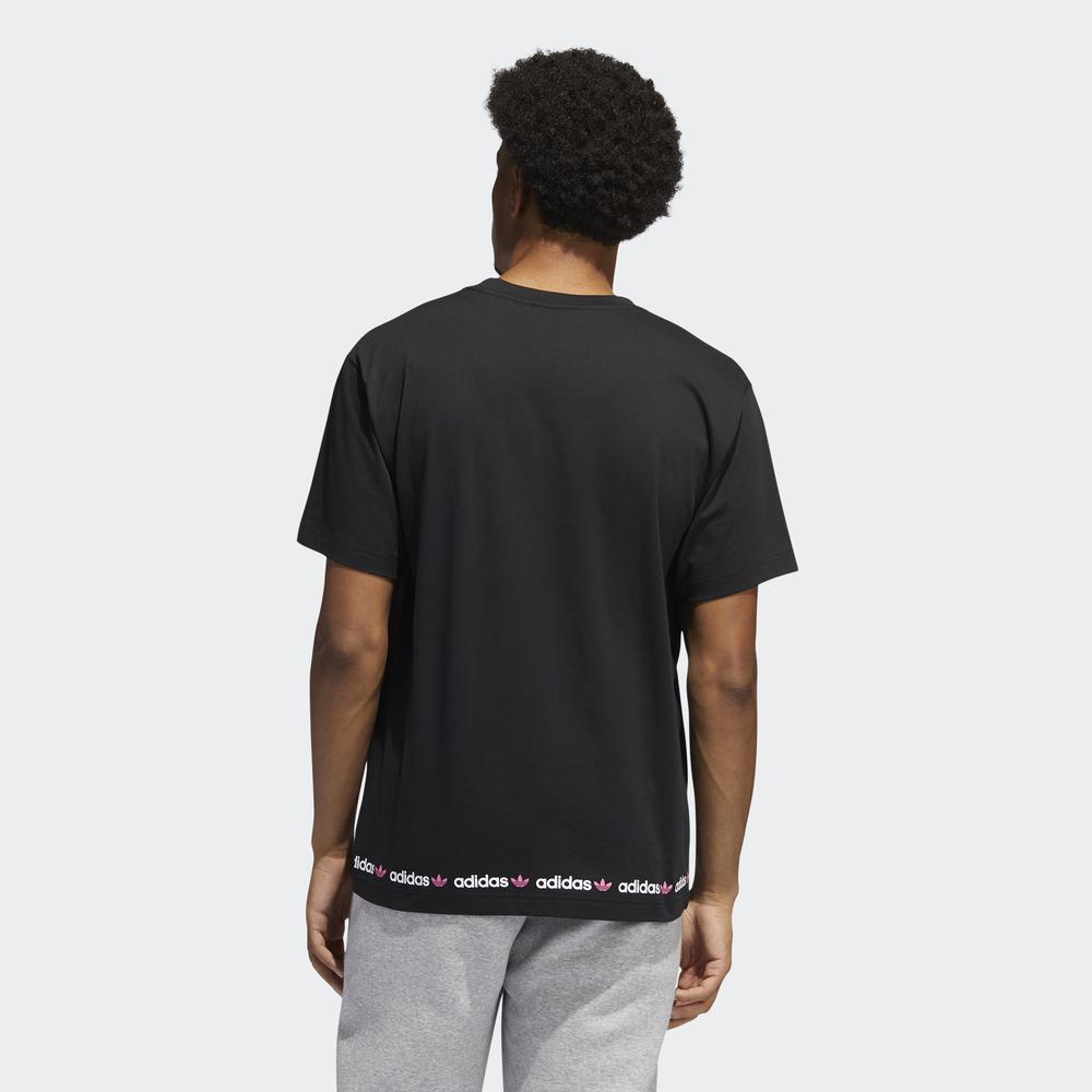 [Mã WABRD12 giảm 150K đơn 1 Triệu] adidas ORIGINALS Linear Logo Repeat Short Sleeve Tee Nam Màu đen GN7126 | BigBuy360 - bigbuy360.vn