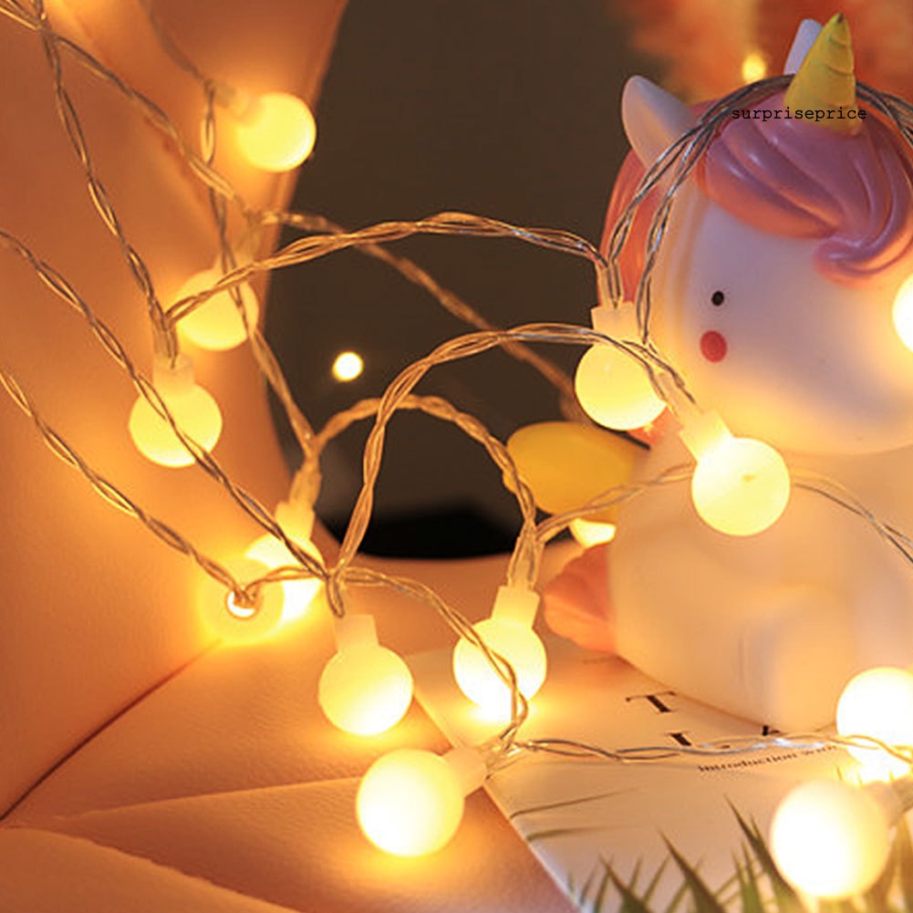 Dây đèn led 10/ 20 bóng hình quả cầu mini chống nước dùng trang trí tiệc cưới/ giáng sinh