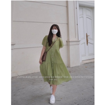 Váy Sơ Mi Dáng Dài, Váy Babydoll Bánh Bèo Tơ Mềm 2 Lớp Siêu Xinh
