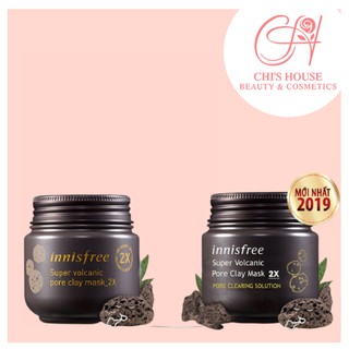 (MẪU MỚI) Mặt Nạ Đất Sét Innisfree Super Volcanic Pore Clay Mask 2X