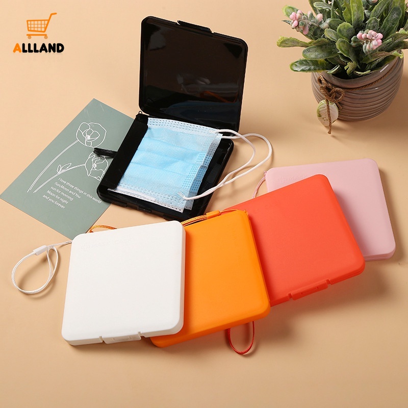 Hộp Đựng Khẩu Trang Hình Vuông Bằng Silica Gel Chống Nước Chống Bụi Có Thể Tái Sử Dụng Thiết Kế Hoạt Hình Kèm Tay Cầm Có Thể Tái Sử Dụng