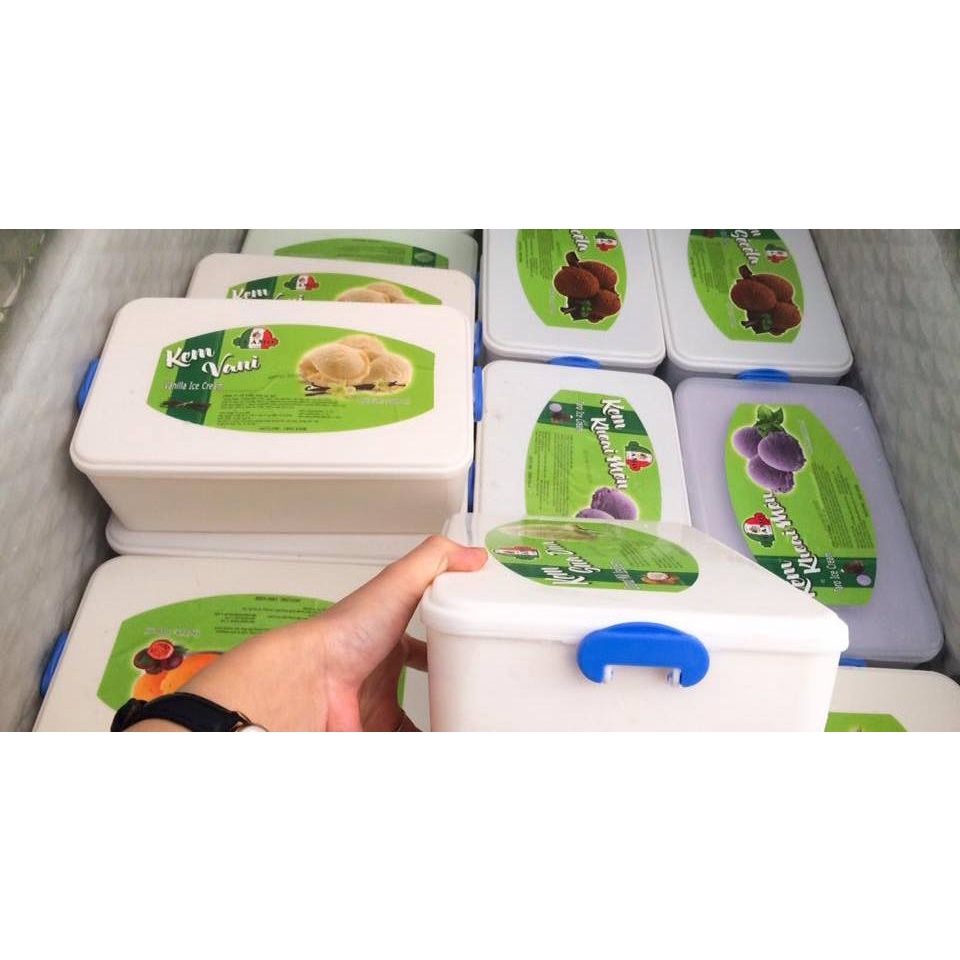 Kem TEAMO hộp 3lit - đa dạng hương vị, làm ice cream viên cực ngon