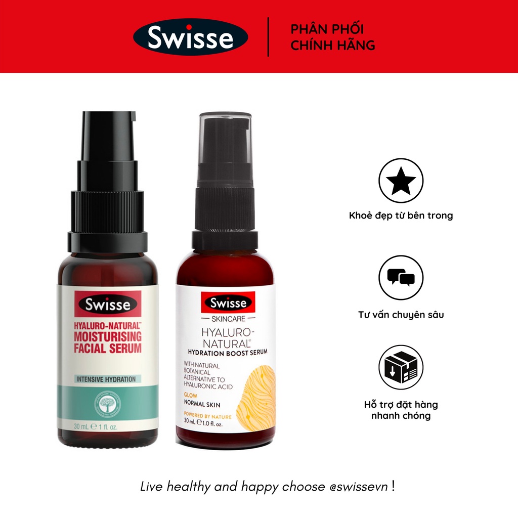 Tinh chất dưỡng ẩm Swisse SC Hyaluro-Natural Hydration Boost Serum 30ml